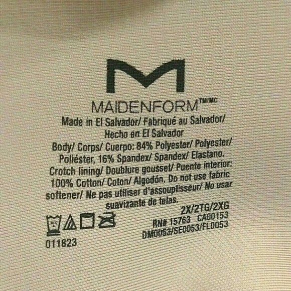Maidenform Curvy Cooling Shaping Thong Firm Control Beige Plus Size 3X NEW - Picture 7 of 10